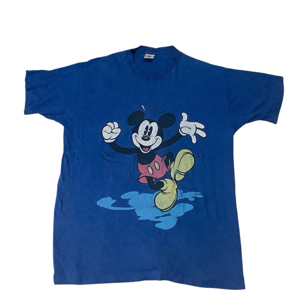 Disney Vintage Late 80’s/Early 90’s Mickey Mouse T-Shirt Sz XL (Large) Blue